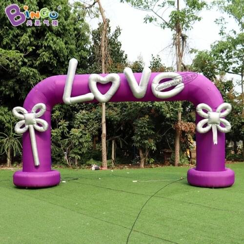 Customized 6X3 Meters Party Supplies Large Inflatable LOVE Arch for Decoration Toys BG-A1196