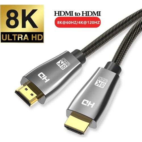 HDMI 2.1 Cable 8K 60Hz 4K 120Hz 48Gbps ARC MOSHOU HDR Video Cord for Amplifie TV Box PS4 PS5 RTX3080 NS Projector HDMI Splitter