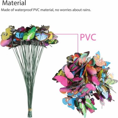 Bed Butterfly Stakes Garden Decor Art Accessory Parts 50PCS Replacement