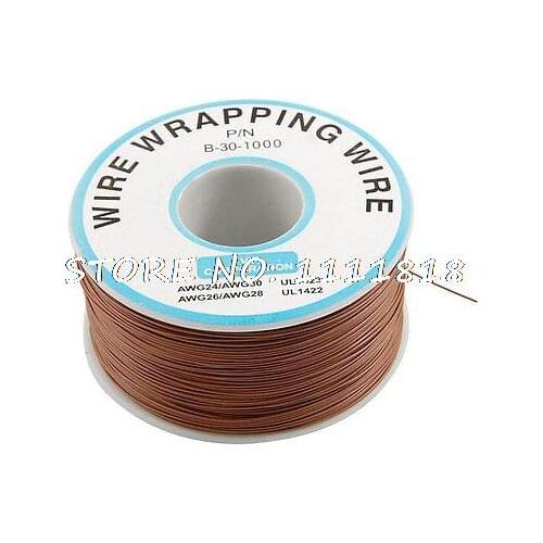 Breadboard P/N B-30-1000 Tin Plated Copper Wire Wrapping 30AWG Cable 305M Brown