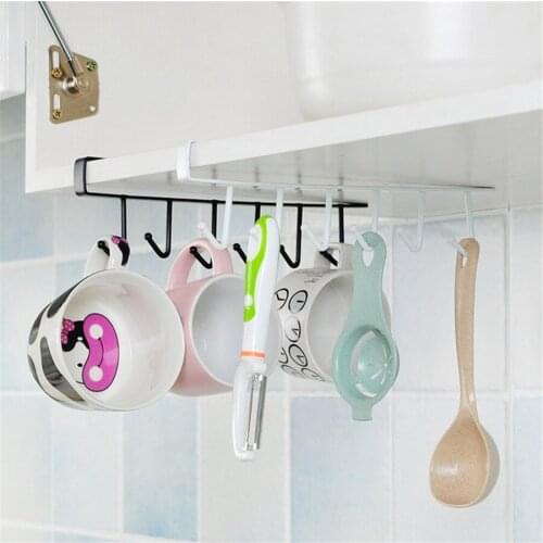 Multifunction Kitchen Storage Rack Hook Cupboard Hanging Hook Shelf Cup Hanger Chest Storage Shelf Bathroom Wardrobe Organizer