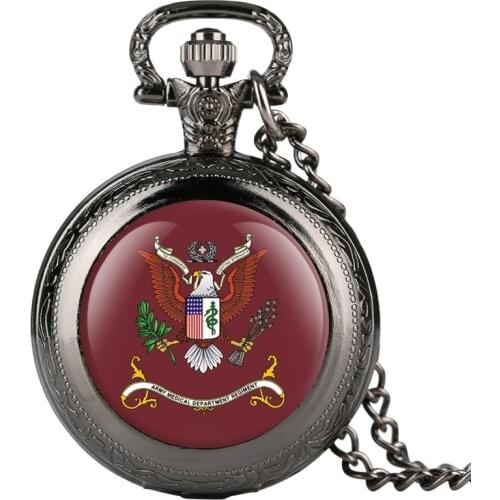 Alice in wonderland Mens Pocket Watch Eagle Red Pattern Pocket Watch Arabic Digital Quartz Pocket Watch Analog Pendant