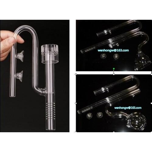 Aquarium Glass Inflow and Outflow Lily/Poppy Pipes Set, Surface skimmer, 13mm for 12/16mm hose, 17mm for 16/22mm ADA Style