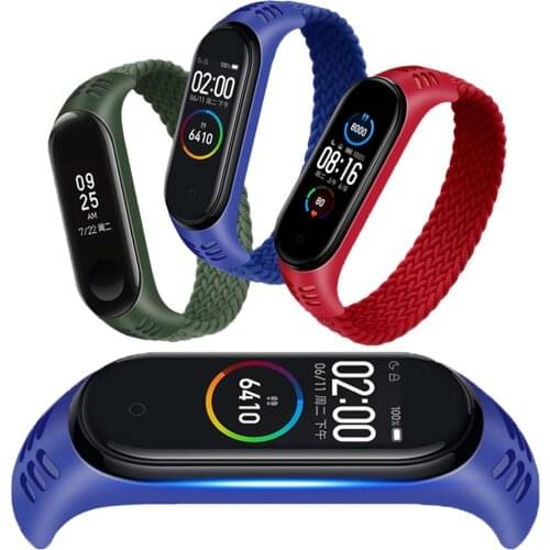 2020 New Smart Watch Solo Loop for Mi band 5 Strap Bracelet Nylon Braided pulseira Bracelet Wristband for xiaomi Mi band 4 3
