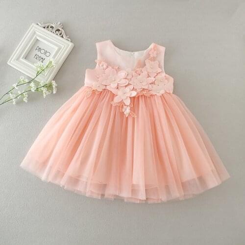 Flower Girl Dress Formal Tutu Princess Girls Clothes Little Princess Wedding Party Birthday Children Wear 6-24 Month vestido