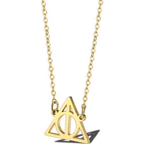Stainless Steel Horry Pendant Petter Necklace Gold Triangle Necklaces Jewelry Gift For Him