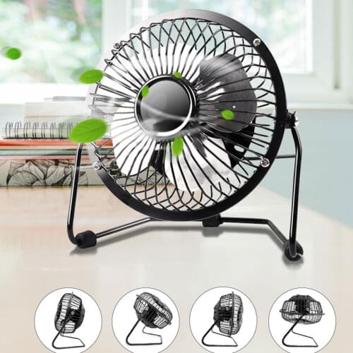 2018 usb fan Portable DC 5V Small Desk USB 4 Blades Cooler Cooling Fan USB Mini Fans Operation Super Mute Silent PC Laptop