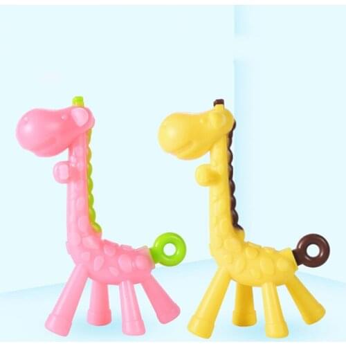 Cartoon Baby Teether Educational Tools Baby Silicone Teether Teething Training Bite Chew Toy Silicone Molar Stick Infant Toys