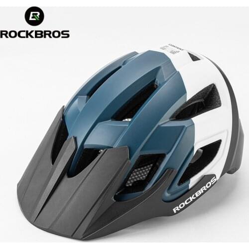 ROCKBROS Mountain Bicycle Helmet Detachable Super Long Sun Visor for MTB Adult Cycling Helmet Integrally-molded Bike Helmet