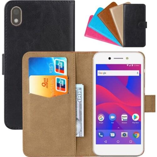 Luxury Wallet Case For DEXP B450 PU Leather Retro Flip Cover Magnetic Fashion Cases Strap