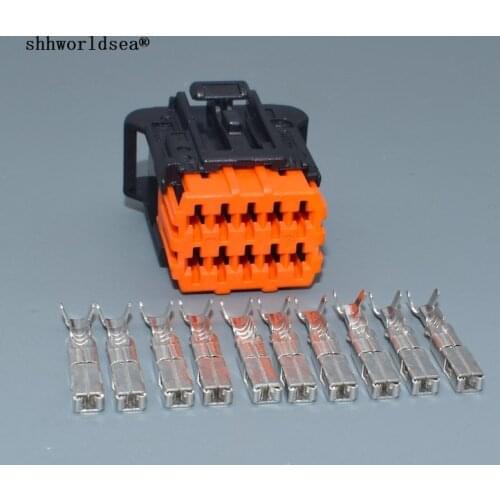 Shhworldsea 1.5 mm 10 pins female plastic auto electrical wire connector plug 98816-1011 988 for Peug eot 206 side mirro2 3-1011