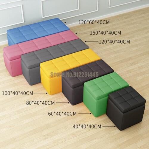 Clothing store sofa Stool Bench storage fitting room stool rest stool shoe store shoe change Stool Bench bench leather pier