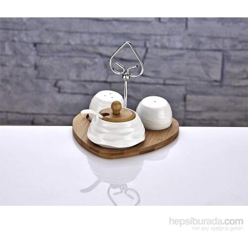 Fidex Home Hearted Porcelain 5 Piece Salt Shaker Pepper Spice Set-Size 15 cm, Width 17 cm