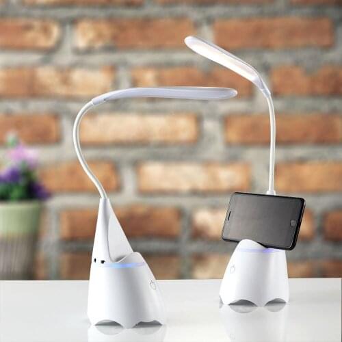 LED Desk Lamp Intelligent Dimming With Bluetooth Speaker LED Protection Desk Lamp Touch Switch USB Charging Desk Reading Lamp