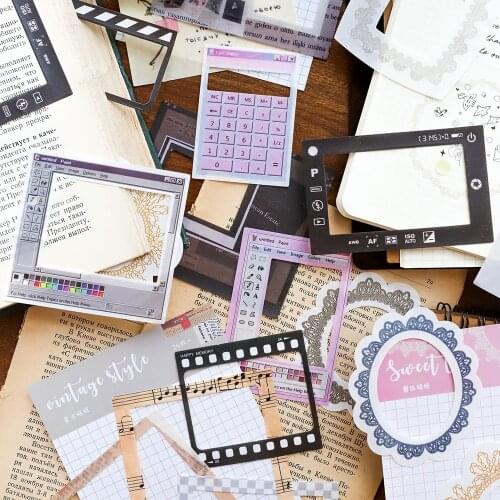QITAI 48PCS Vintage Frame washi Sticker Lace Photo Frame Memory DIY Diary Bullet Journal Decoration Scrapbooking 2021 New