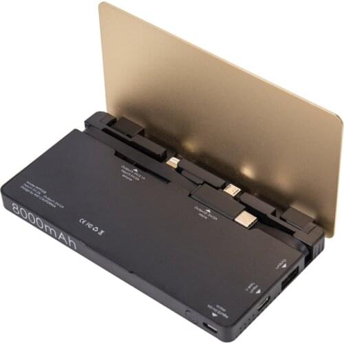 8000mAh Power Bank Built in Cable Slim Powerbank Portable Charger External Battery Pack Poverbank for iPhone 12 Xiaomi Samsung