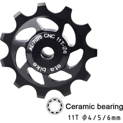 Road Bike Rear Derailleur Pulley Bike Jockey Wheel Pulley Ceramic Guide Roller Part for Mountain Bike Modification Parts