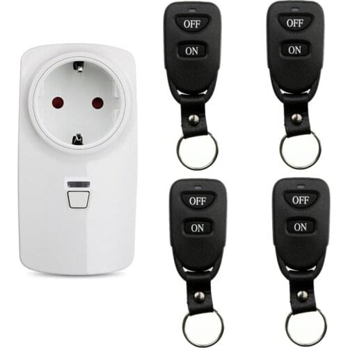 433MHZ 110V 220V 260V RF Wireless Remote Control Switch Socket EU Electrical Outlet Switch Transmitter Light/Fan/Home appliance