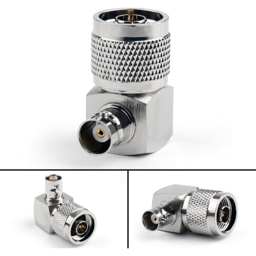 Artudatech 10pcs N Type Male Plug to BNC Female Jack Right Angle 90° RF Adapter Connector Parts