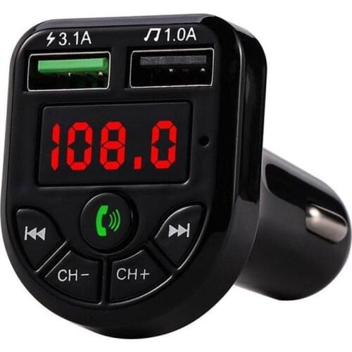 Bluetooth 5.0 FM Transmitter Car Kit MP3 Modulator Player Wireless Handsfree Audio Receiver Dual USB Fast Charger 2.1A