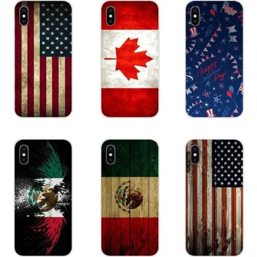 For Samsung Galaxy A3 A5 A7 A9 A8 Star A6 Plus 2018 2015 2016 2017 Accessories Phone Cases Covers America USA Canada Mexico Flag