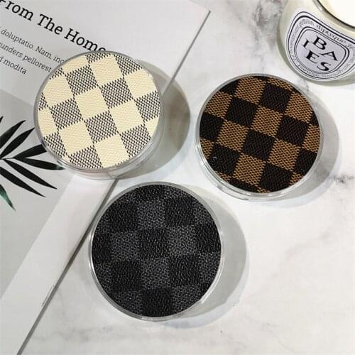 Retro Gentleman Contact Lens Case With Mirror Japanese Plaid Lens Container Portable Travel Lens Case Can As Gift