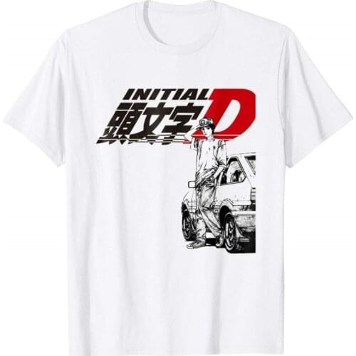 Initial D Tee Shirt Summer Fashion Short Sleeve Tees Brand Clothing Men Tops Men Round Neck Style Shirt Design Website