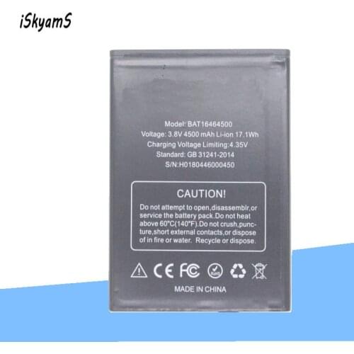ISkyams 1x 4500mAh BAT16464500 High Quality Battery For DOOGEE T5 T5 lite Batterie Bateria Batterij Accumulator