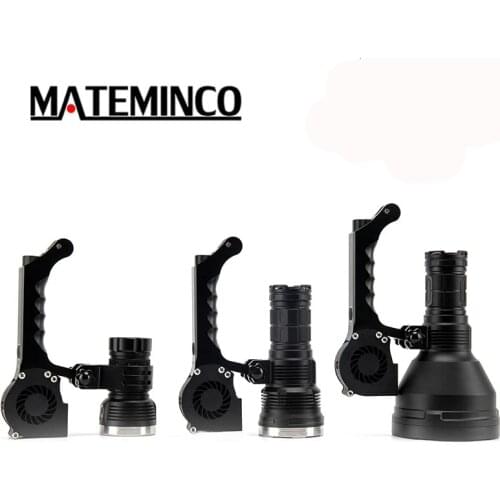 MATEMINCO Flashlight handle for MT18, MT18S, MT35, MT35plus, MT70, MT90, MT90plus Heat Dissipation Handle Active Cooling Fan