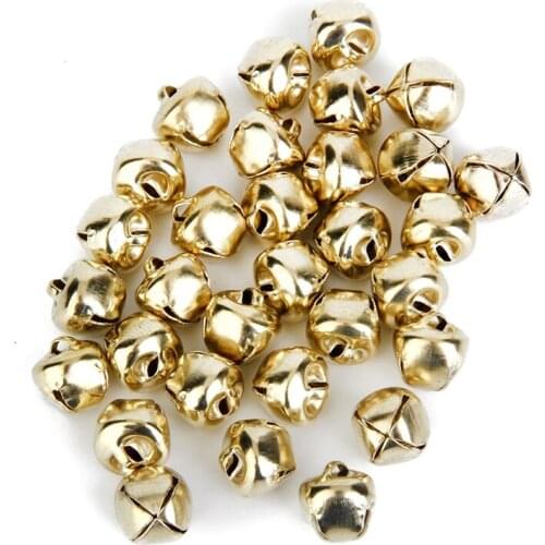 Metal Jingle Bells for Christmas Decoration Jewellery Making Craft 10mm Pack of Approx. 100pcs Golden Promotion