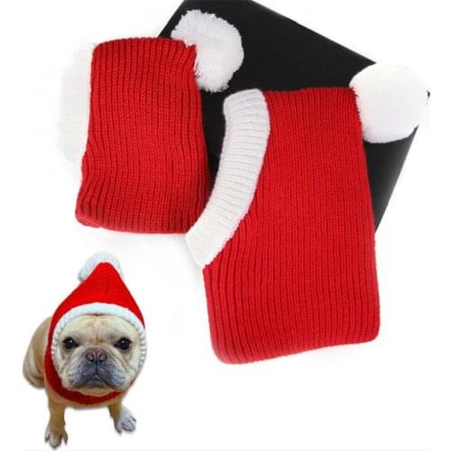 Cute Dog Hat Winter Warm Pet Cap Halloween Christmas Puppy Headwear Festival Headgear Accessories For Doggie Small Little Dog