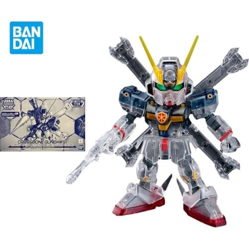 Bandai Gundam Model Kit Assemble Figure SDCS BB Crossbone Gundam X-1 Anime New 8cm Action Dolls Collectibles Childrens Toys