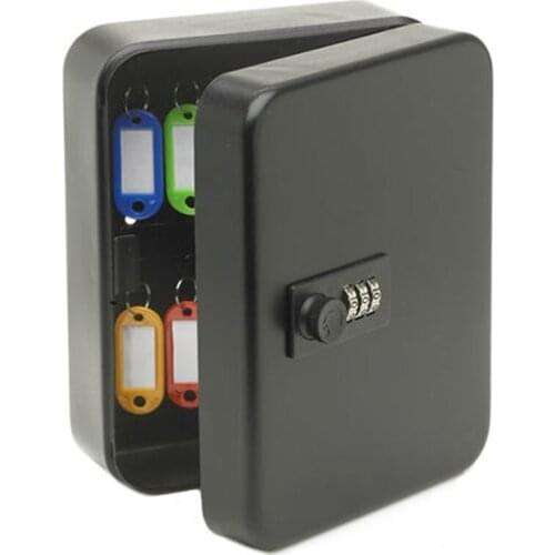 Wall Mounted Key Cabinet Password Lock Security Keybox Storage Box Contains 36 key card For Company Home Office Hanging Car Key