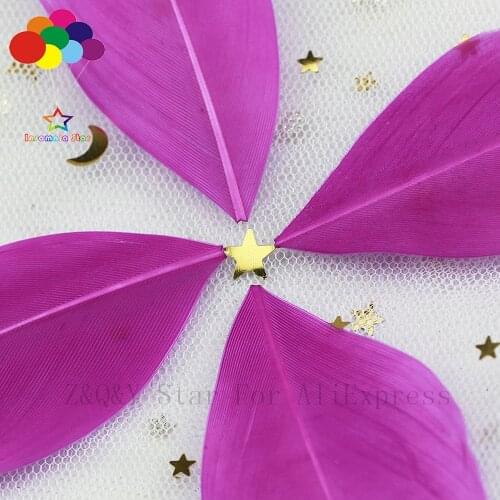Natural 5-9CM goose feather floating head dyed fuchsia 100PCSDIY craft jewelry bubble ball decorative feather