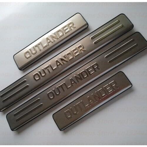 Stainless Steel Scuff Plate/Door Sill Door Sill pedal bienvenidos For Mitsubishi Outlander 2007-2012 Car styling