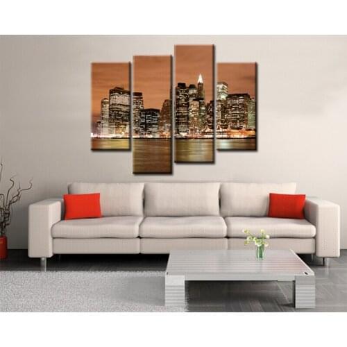 Noah Art Night City Cuadros Decoracion HD Printed Modern Canvas Painting Home Decor Wall Picture For Living Room Modular Picture