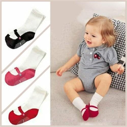 Spring Autumn Baby Socks Cotton Floor Non-slip Socks Baby Ballet styling Toddler Soft Socks Keep Warm Infants Cute Sock Boots