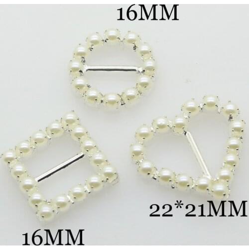 NEW 10pcs(Shank 10mm) Ivory Faux Pearl buckle DIY Wedding Invitation Ribbon Slidr For Wedding Gift Wrap Hair bow Center