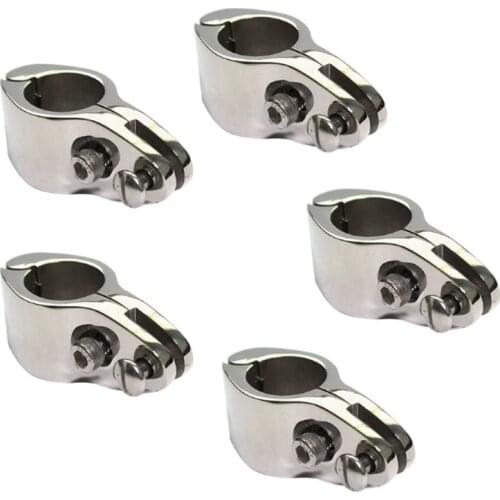 Newest 22mm 25mm 316 Stainless Steel Fitting Boat Bimini Top Hinged With 2 Screws Jaw Slide Easy Install Marine Hardware