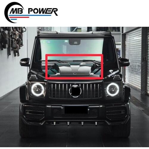 New G class W463A dry carbon hood bonnet G-class W464 G63 G500 G350D G works style DRY carbon fiber hood scoop