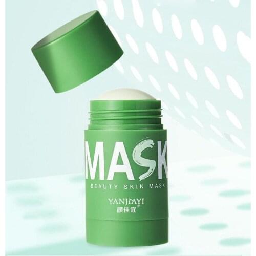 Green Tea Cleansing Clay Stick Mask Acne Cleansing Beauty Skin Green Tea Moisturizing Hydrating Whitening Care Face Dropship