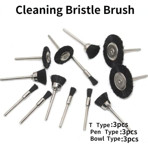 T Type Pen Type Mini Brush / Bristle Brush/ Cleaning Brush / Walnut ,jade Clean Bristle Brush / Shank 3 Mm/ Metal Rust Removal