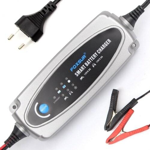 12V 3.6A 5 Stage Fully Automatic Smart Battery Charger Maintainer Rescue for All Types Lead Acid Batteries Of Car,Motorcycle