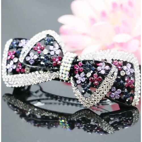 32*79mm Korean style Rhinestone Wedding Headdress Headband Head Bands Headpiece Hair Accessory For women Girls Bows