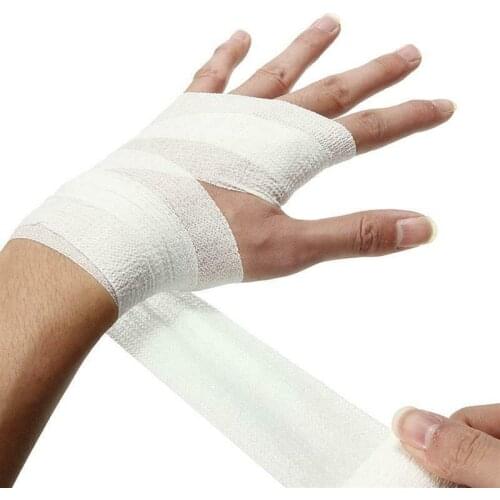 Self-adhesive elasticity Cotton Blend Elastic Bandage Sport Tape Roll Kinesiology Adhesive Muscle Strain Injury Care Sticker