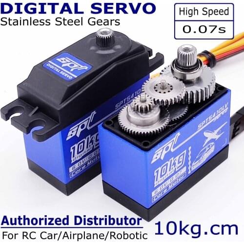 SPT5410LV 10kg High Speed Standard Servo Metal Gear 1:10 Drift Car Servo RC Car Airplane Robot Arm Servo Sport Car Servo