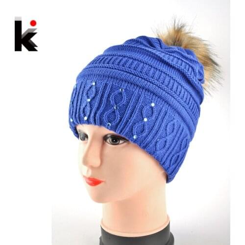 Women Beanies Winter Cap Miss Bonnet Girl Caps Woman Knitted Hat Ladies Hats Pure Color Casquette Plaid Gorro Woolen Beanie