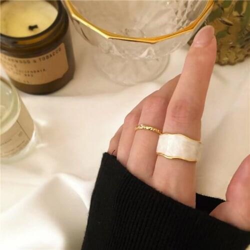 Plating Gold Silver Color Rings Wide For Unisex Vintage Gothic Chunky Adjustable Ring Opening Antique Jewelry Accessory 2021 New