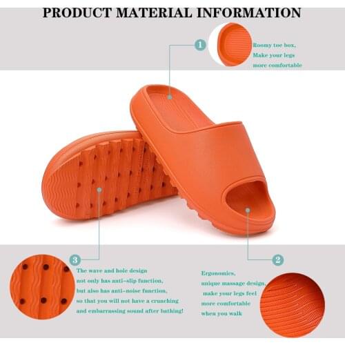 New Men Women Couple Thicken Summer Slippers Female Solid Color Home Indoor Anti-slip shoes Serrated Edge Breathable Flip Flops