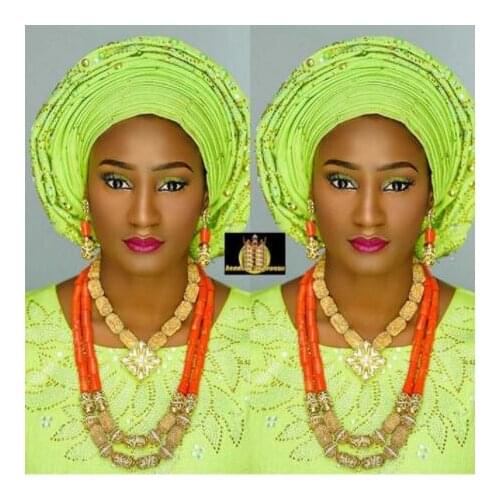 Fabulous African Coral Beads Bridal Jewelry Set Nigerian Wedding Gold Statement Necklace Set Dubai Women Gift Jewelry CNR378